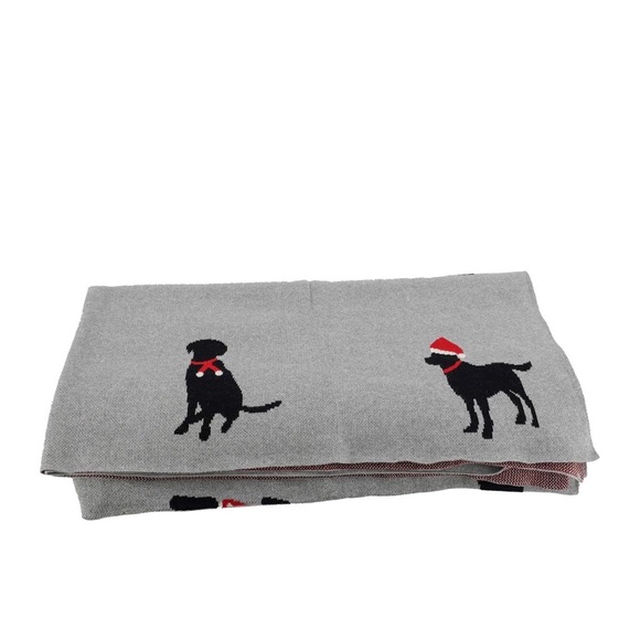 Seasonal Abode Christmas Dogs Knit Throw - Picture 1 of 1